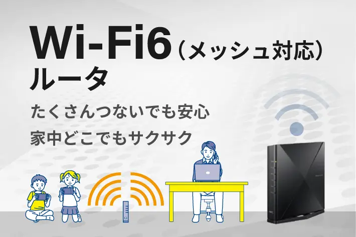 Wi-Fi6（メッシュ対応）ルータ