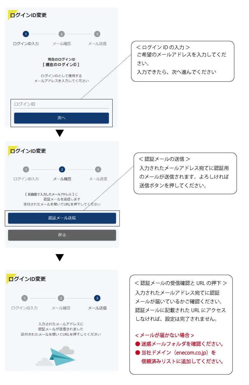 ログインIDの変更