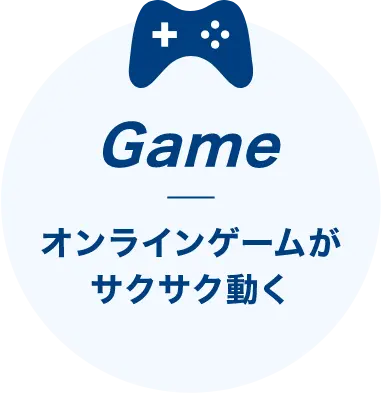 Game オンラインゲームがサクサク動く